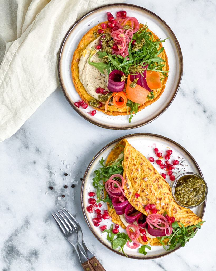vegansk omelet