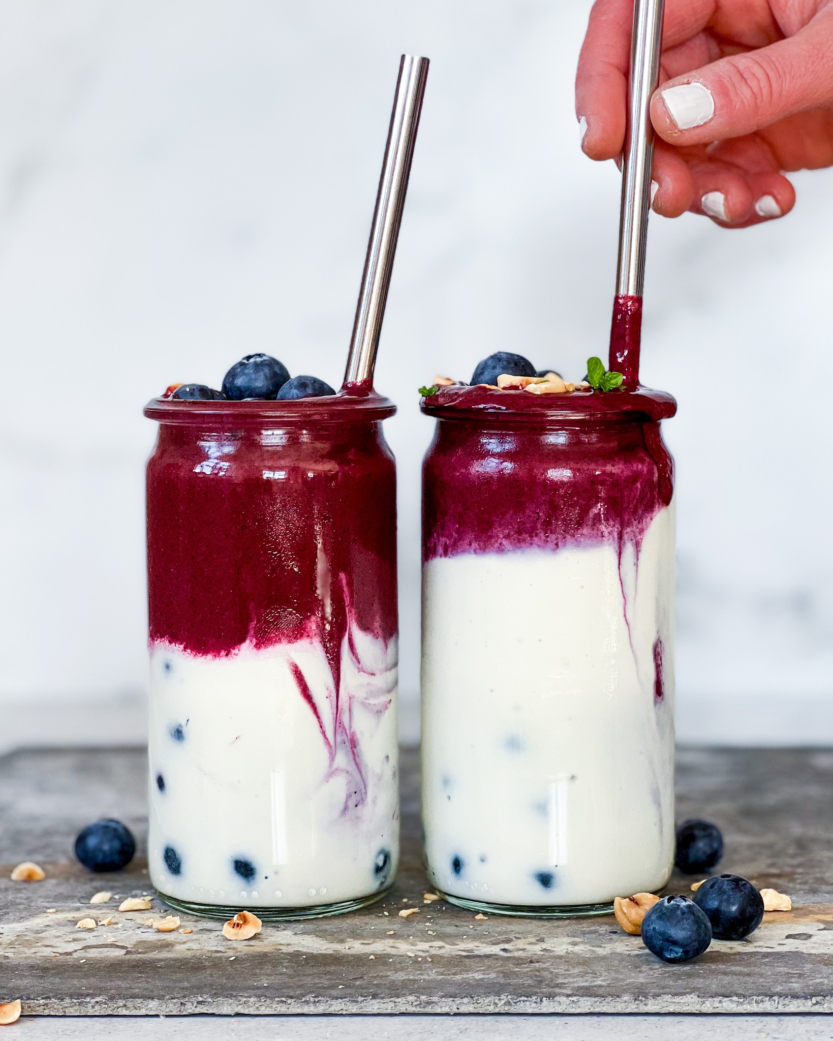 blåbærsmoothie med yoghurt