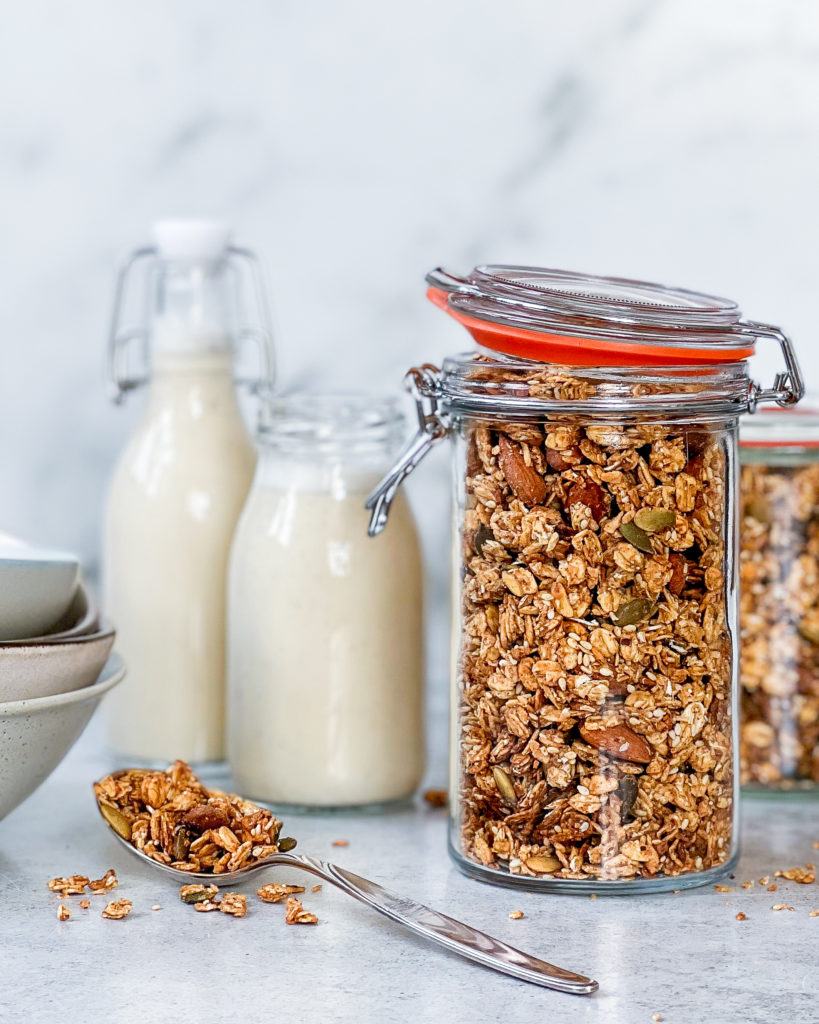 granola med nøddesmør