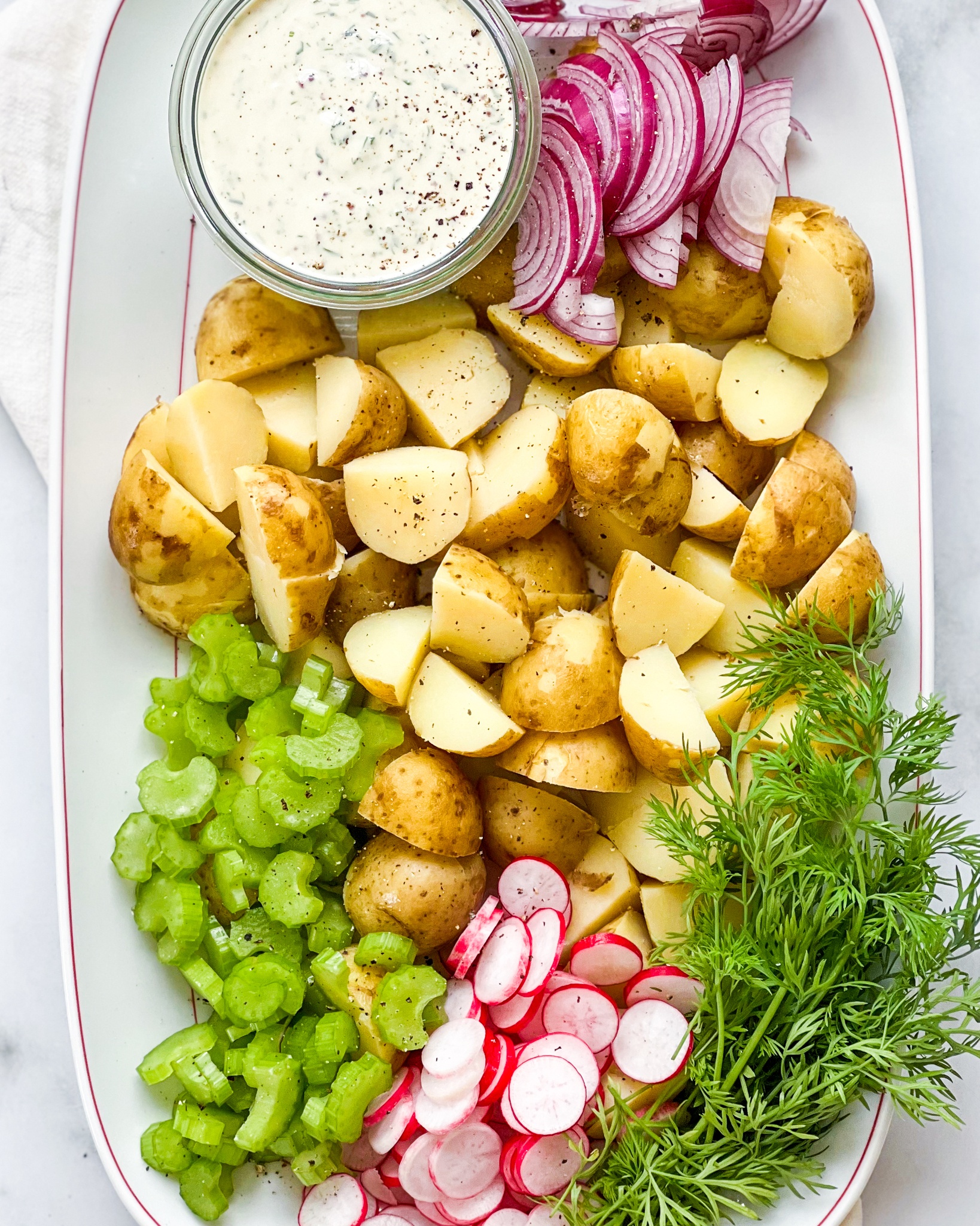 vegansk kartoffelsalat med dild