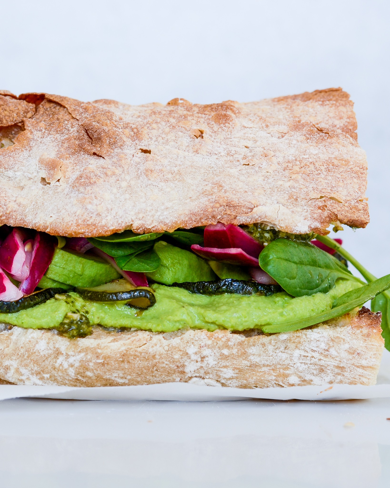 grøn vegetar sandwich