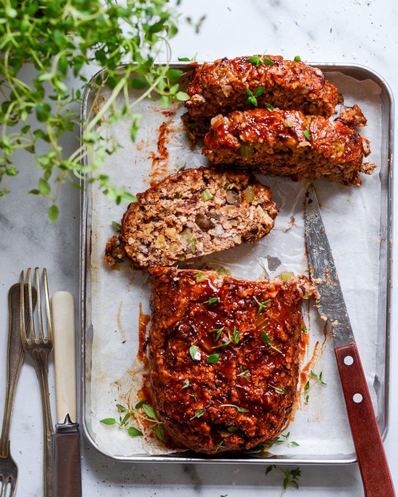 vegansk farsbrød med grøntsager