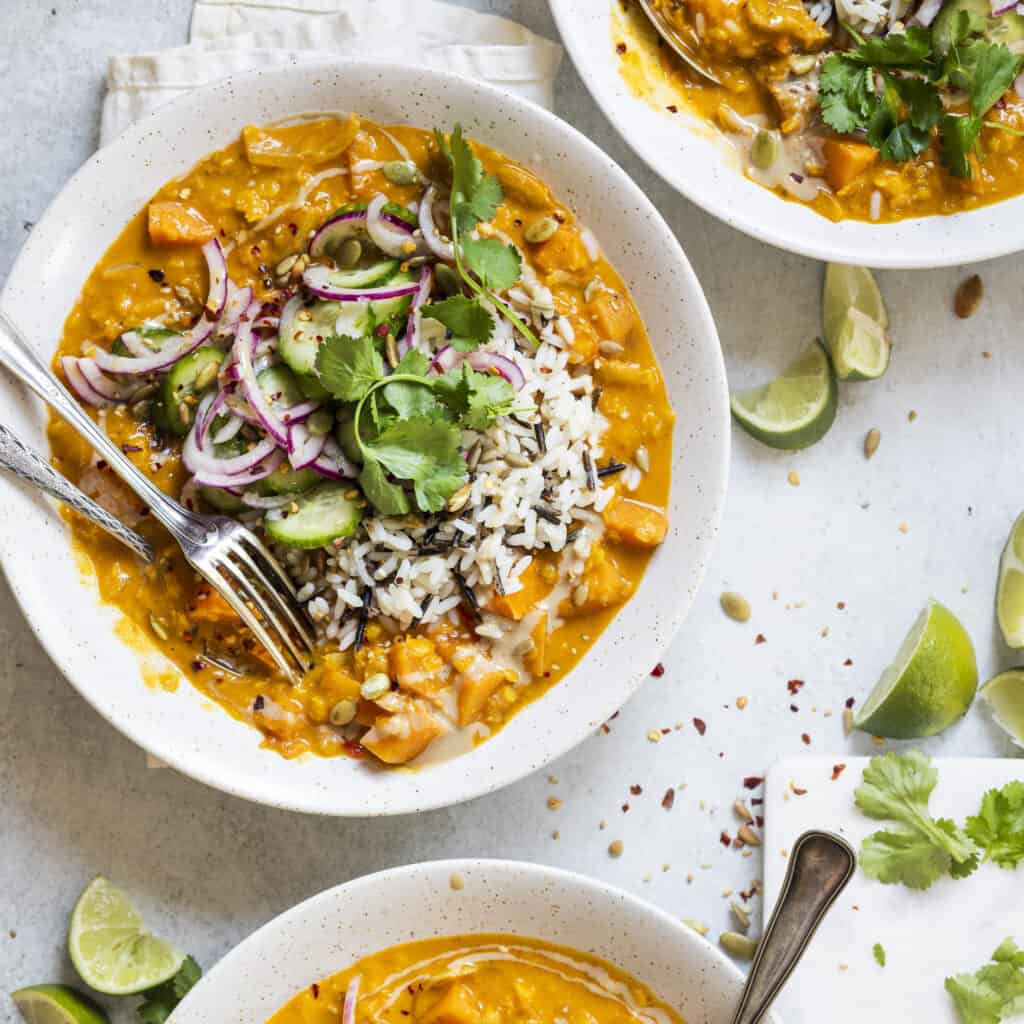 Opskrift linseret med søde kartofler