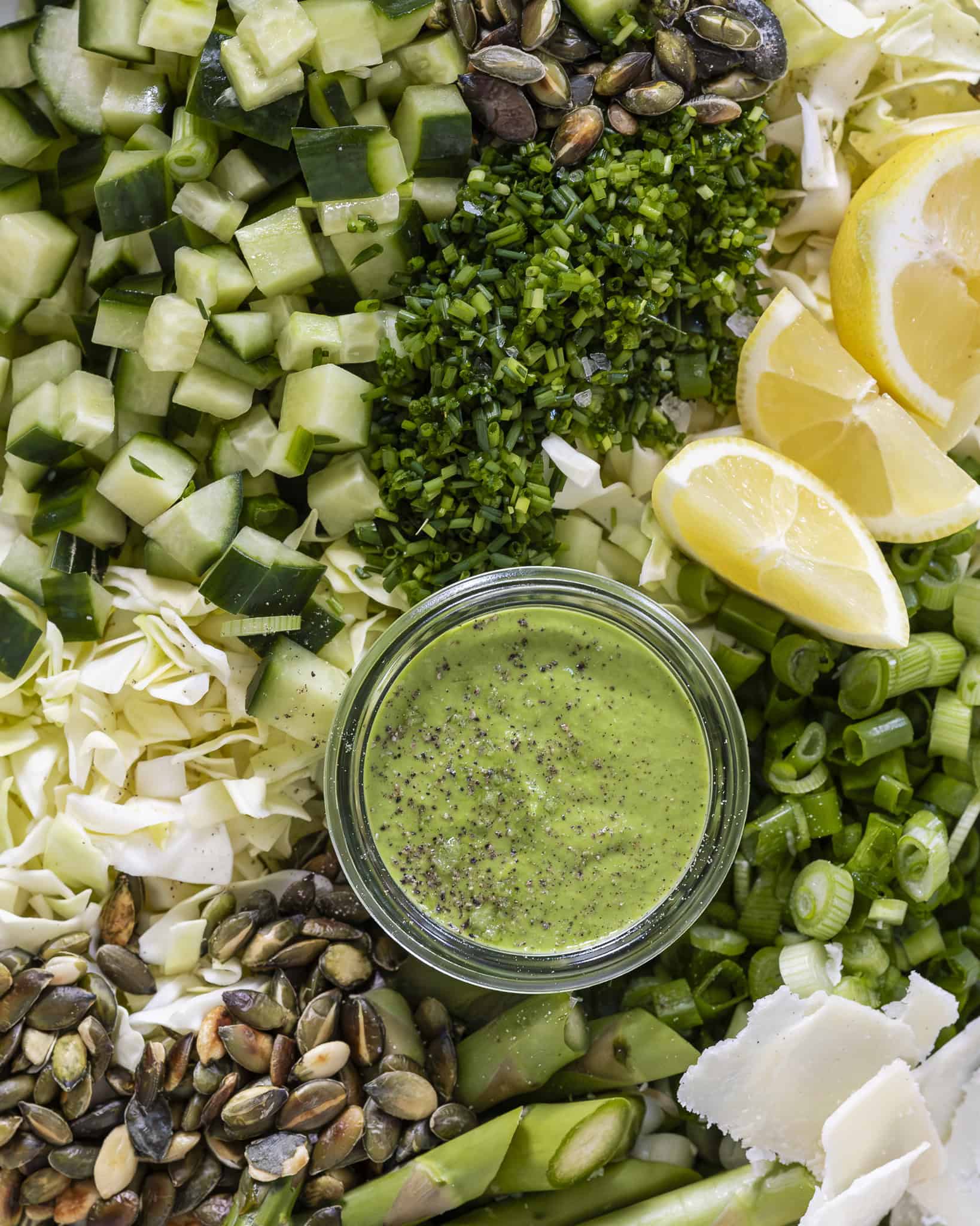 Green goddess salat - Sund grn salat med cashewdressing