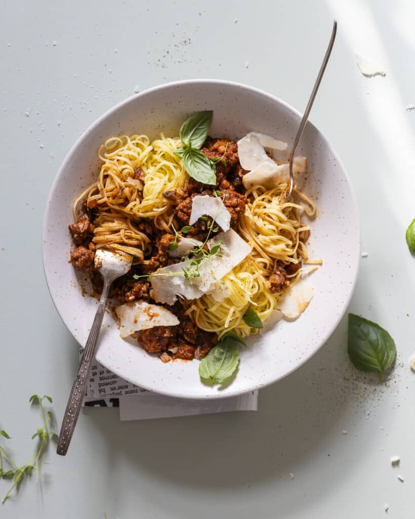 vegetar bolognese med tofu