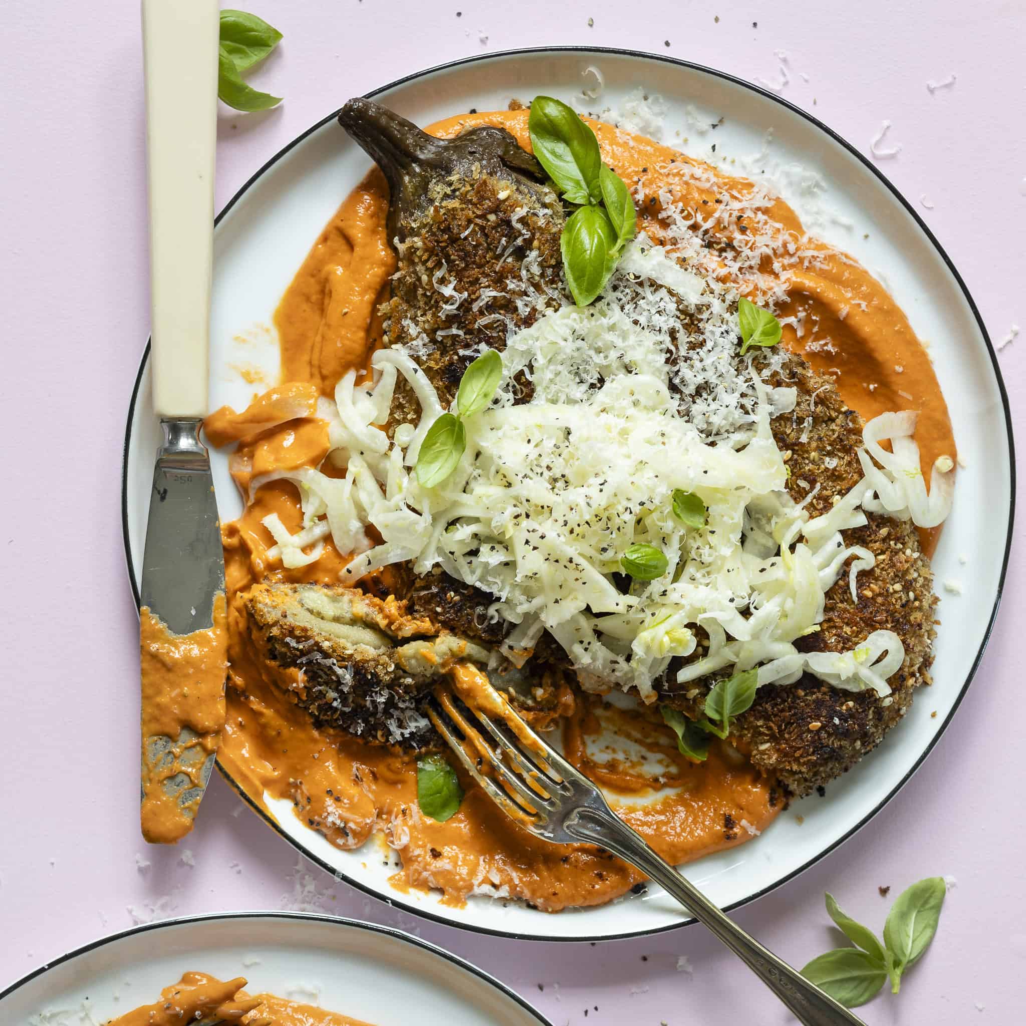 Vegetar schnitzel ala aubergine