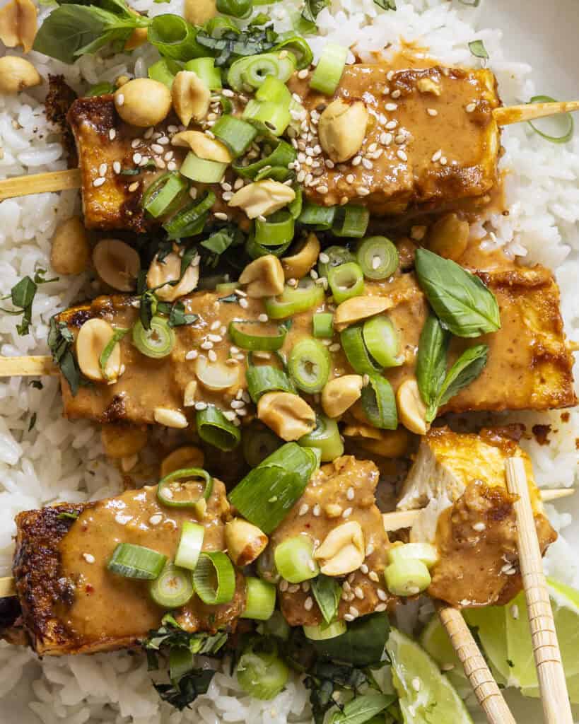 peanut-kokos stegt tofu