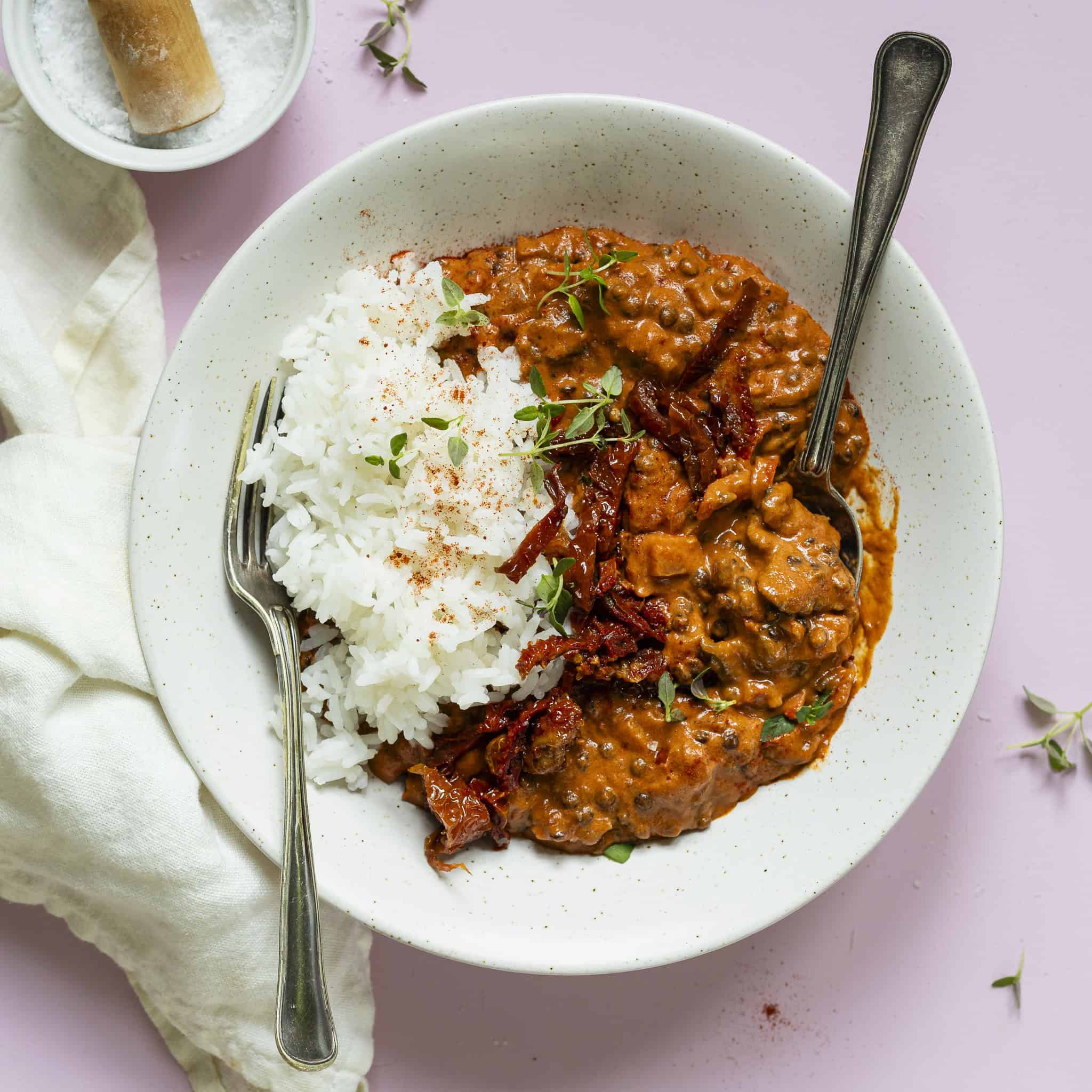 Vegansk paprikagryde med linser