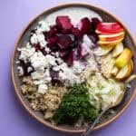 opskrift rødbedesalat med feta og quinoa