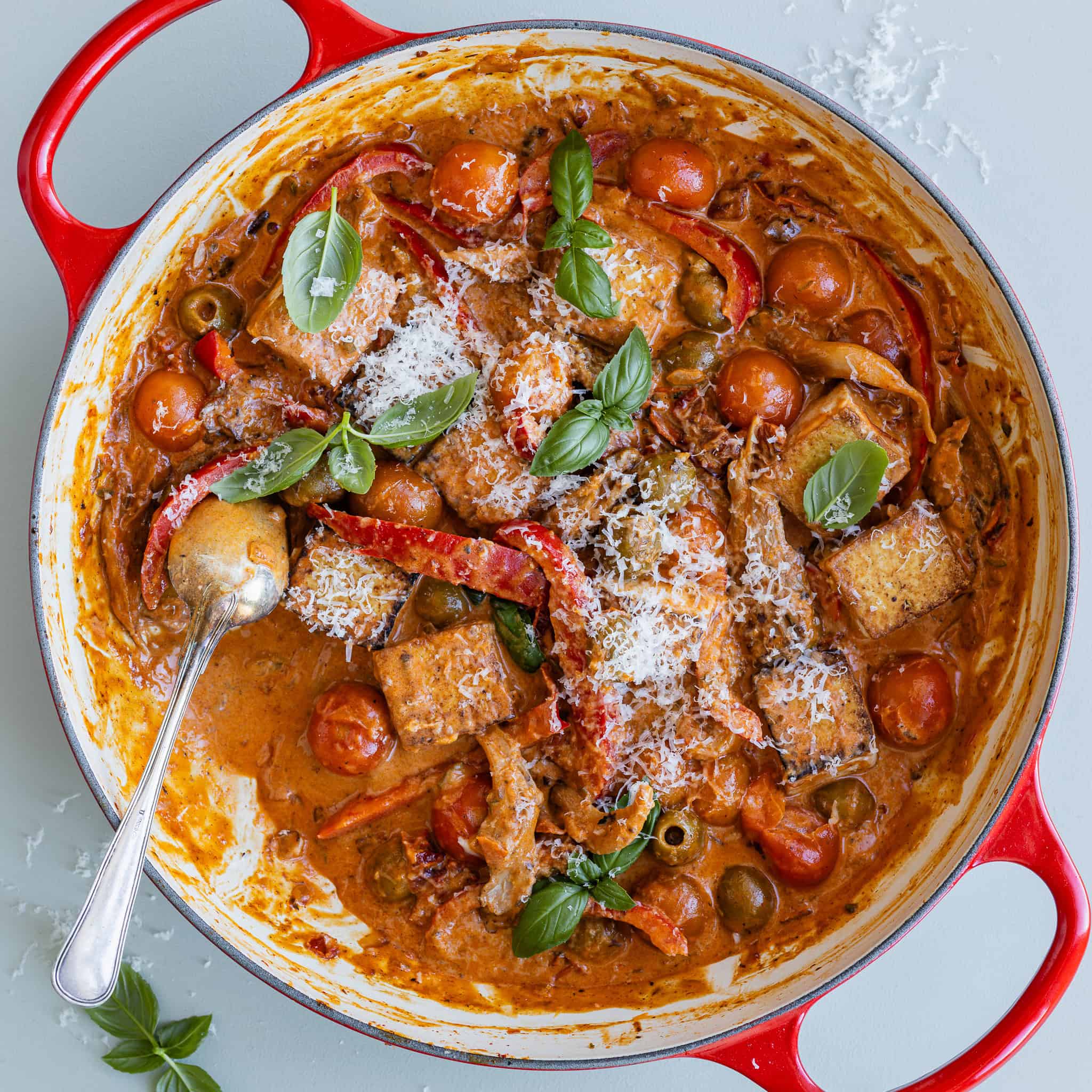 Marry me tofu - Stegt tofu i krydret flødesauce-image