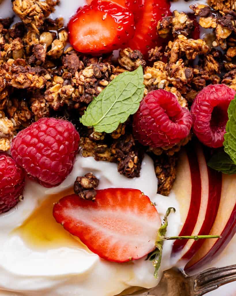 surdejs granola med chokolade