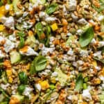 opskrift salat med mango, feta og tahindressing