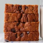 svampet bananbrød med chokolade