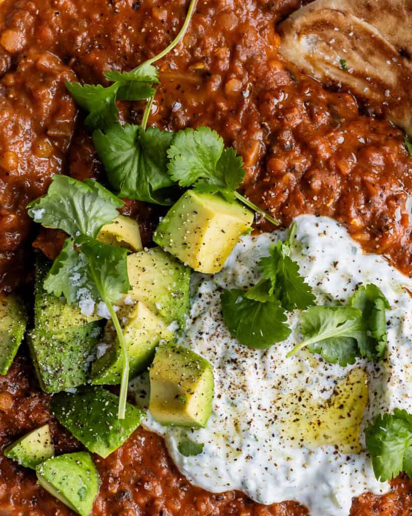 krydret dhal med aubergine