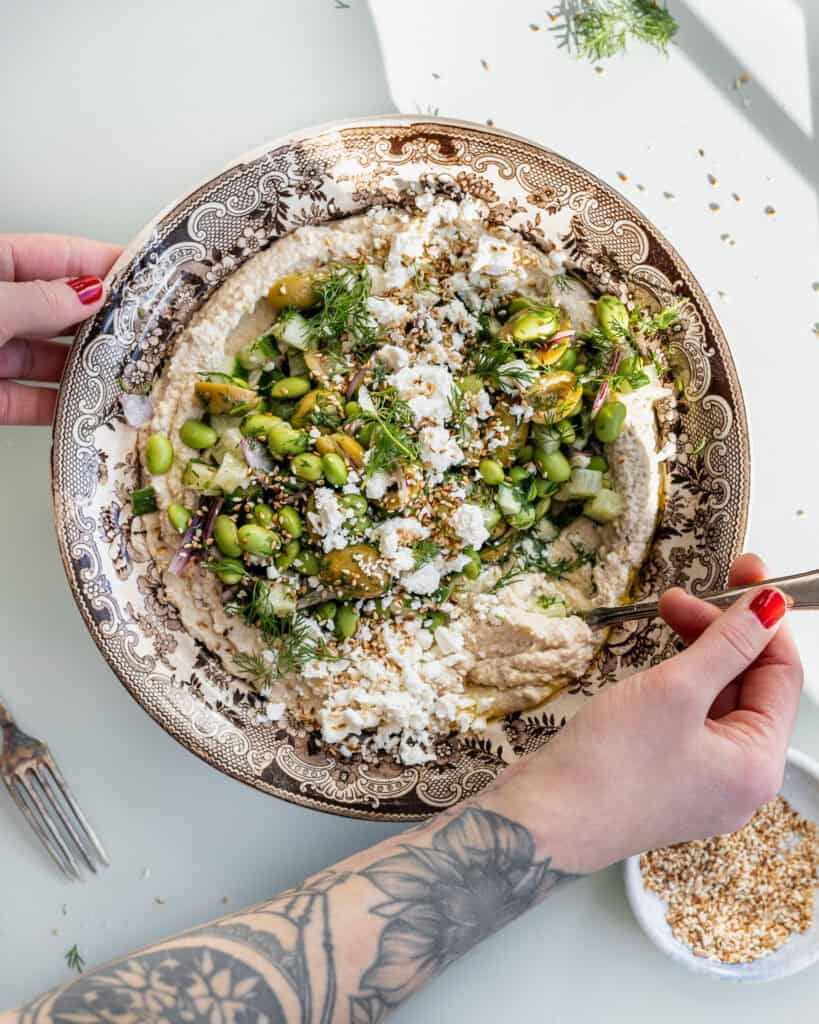 butterbean hummus med artiskokker og citron