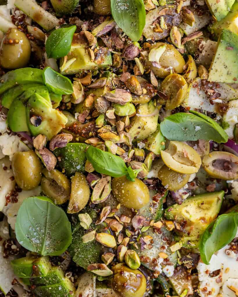 close up blomkålssalat