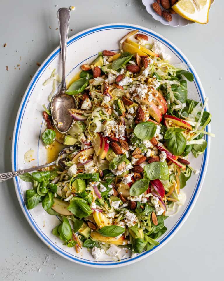 spidskålssalat med æbler og avocado