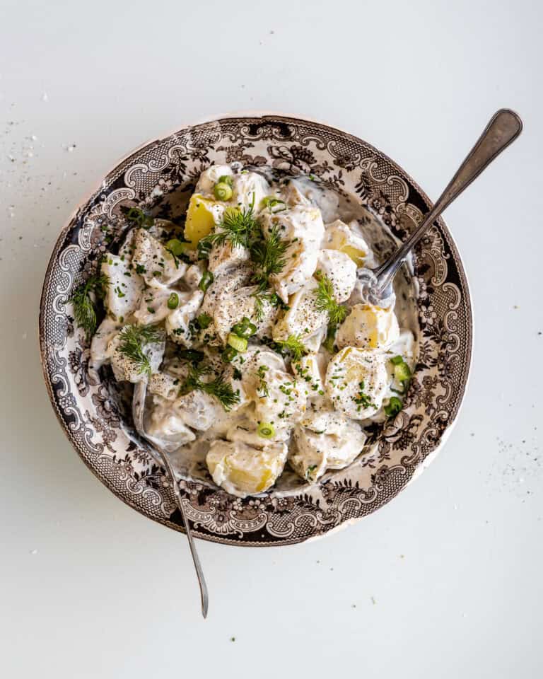 gammeldags kartoffelsalat med creme fraiche