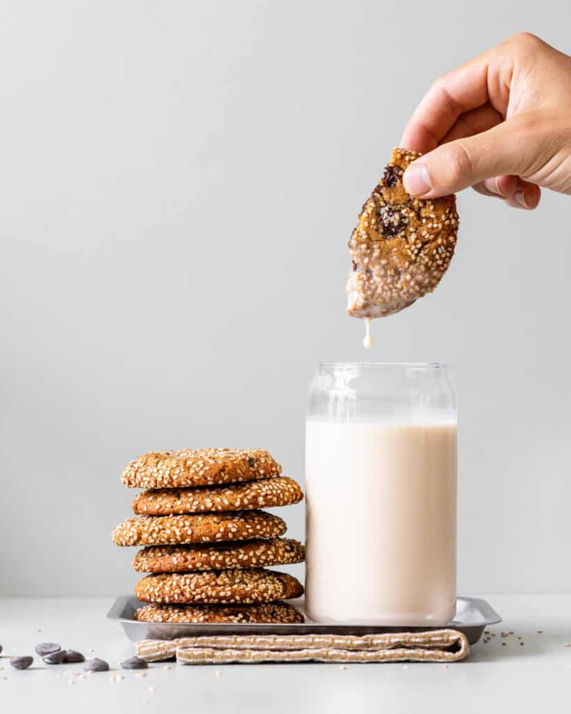 miso cookies med chokolade