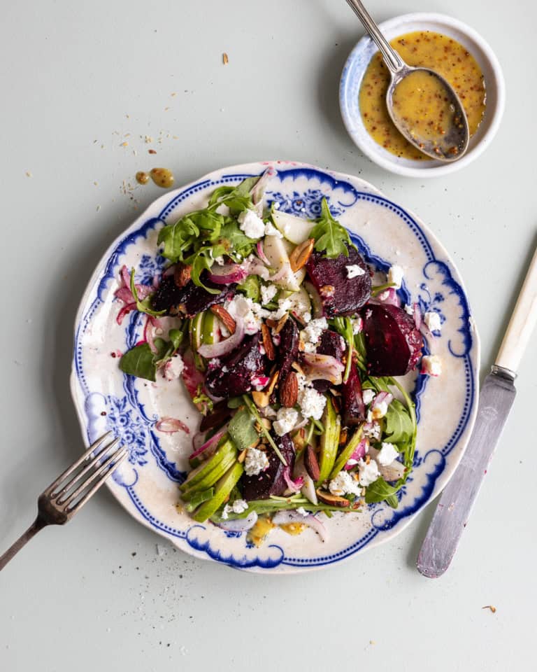rødbedesalat med feta og pærer