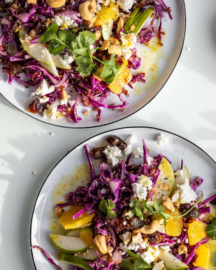 rød spidskålssalat med citrusdressing