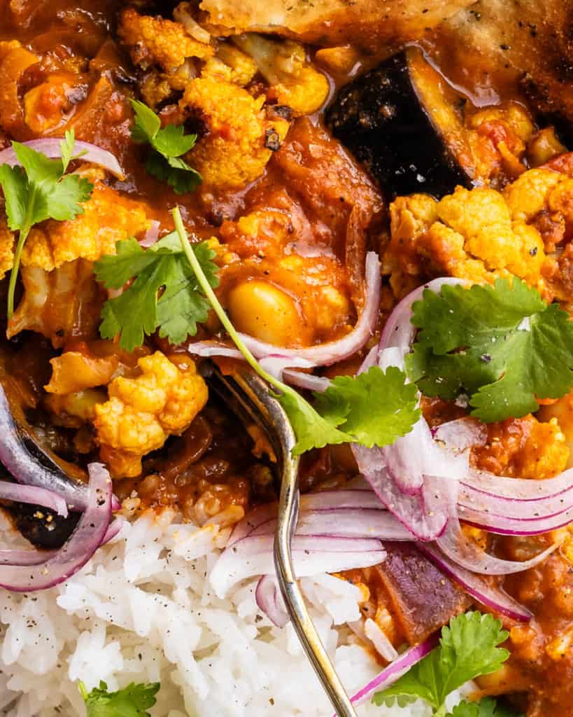 close up vegetarisk butter chicken